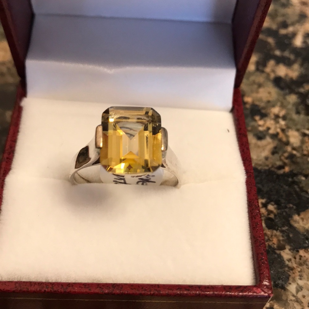 STERLING SILVER GOLDEN QUARTZ SIZE 10 348.00 NWT - Picture 3 of 6
